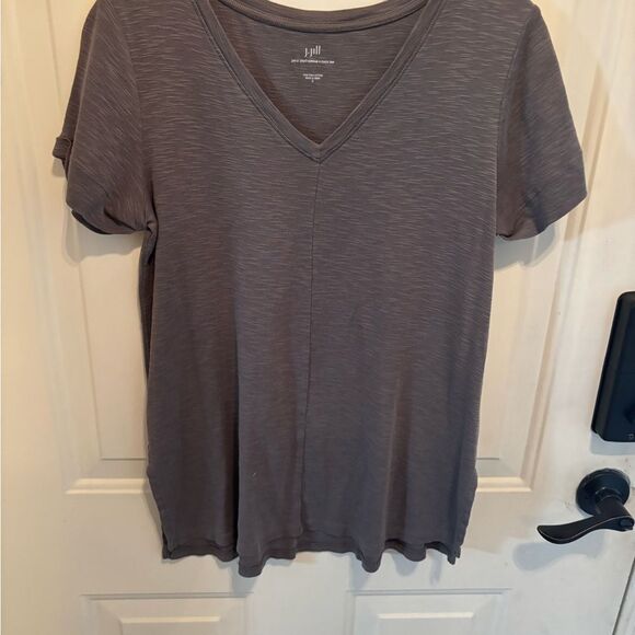 J. Jill Olive Green Pima Cotton Short Sleeve Tee size S - Picture 4 of 4